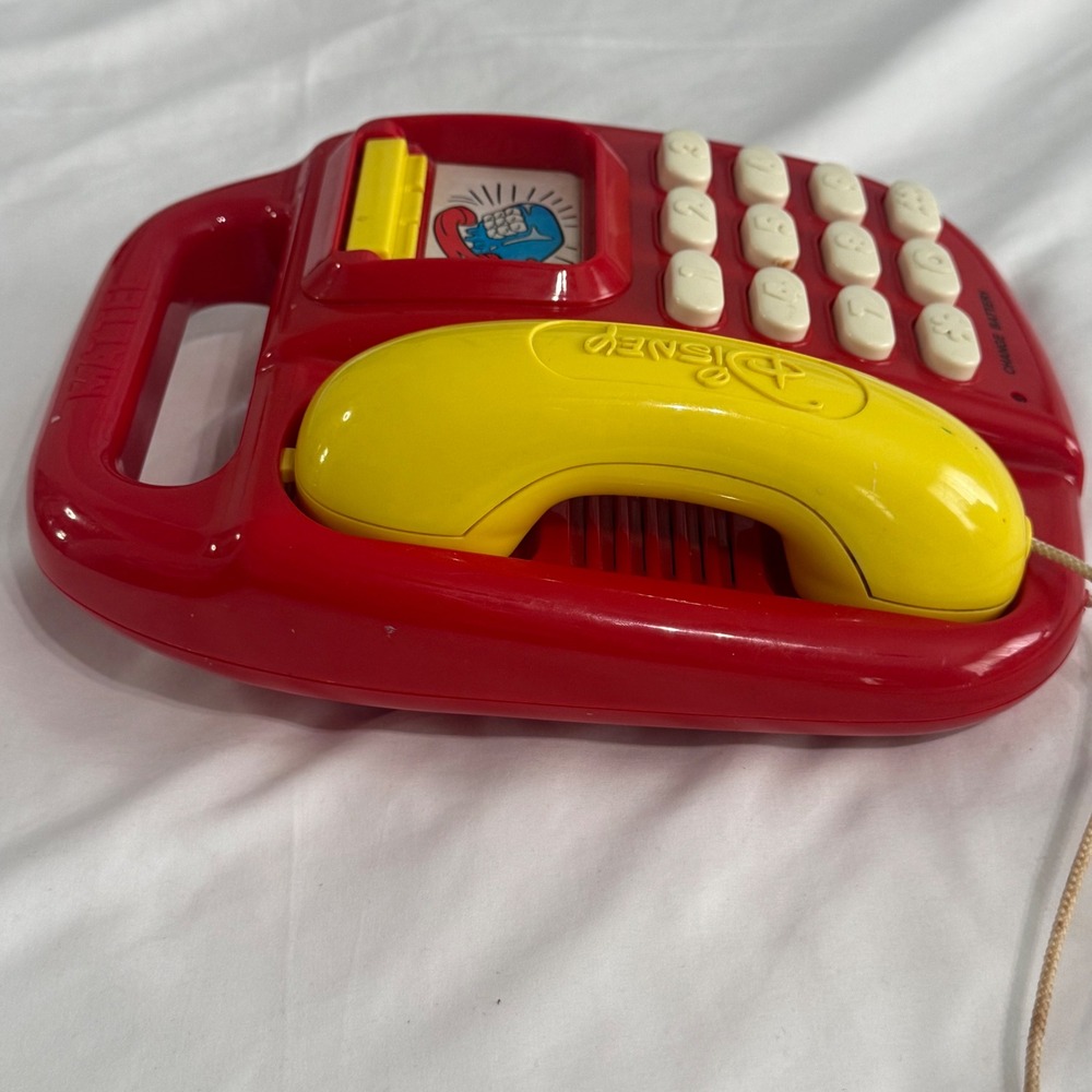 Vintage Mattel 1991 Disney Mickeys Call Back Phone Toy Telephone- Watch Video! - Picture 10 of 10